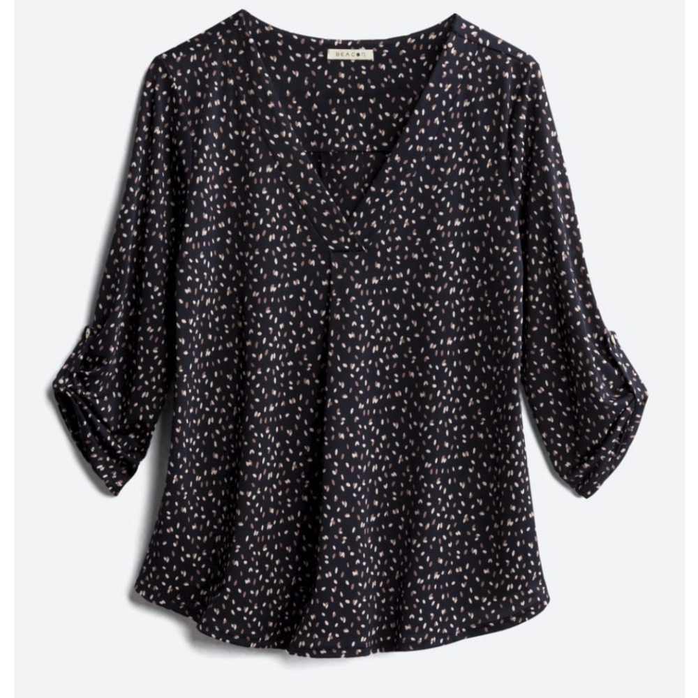 Beacon Patty Roll Tab Knit Top